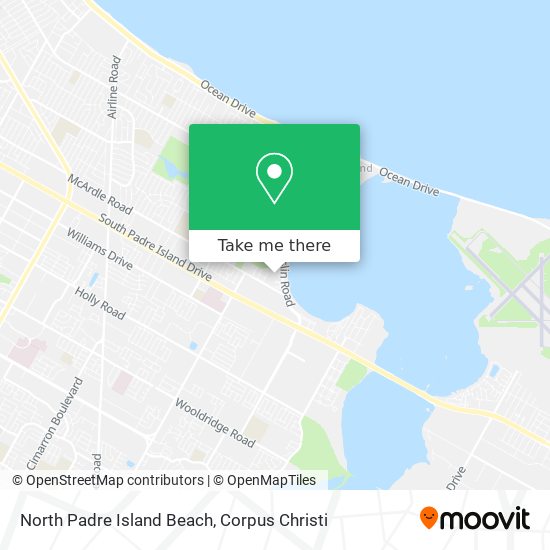 North Padre Island Beach map
