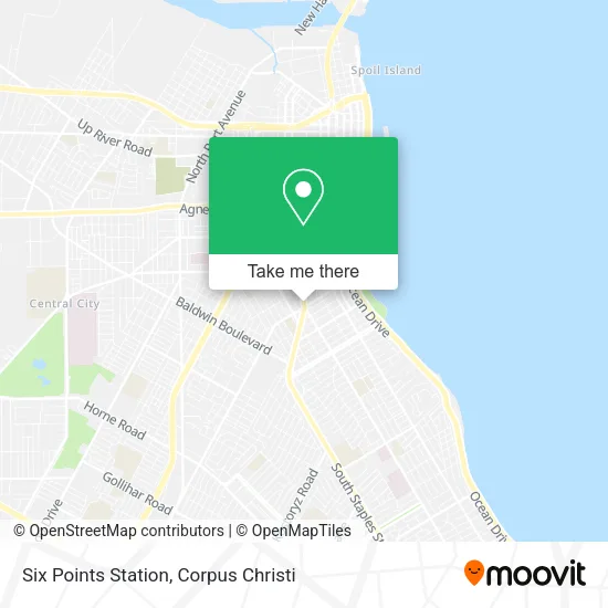 Mapa de Six Points Station