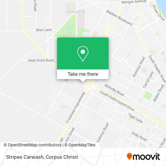 Stripes Carwash map