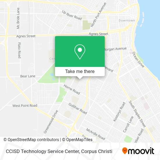 CCISD Technology Service Center map