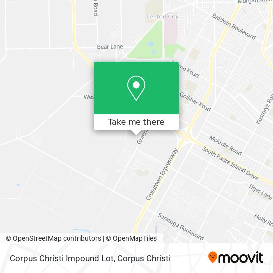 Corpus Christi Impound Lot map