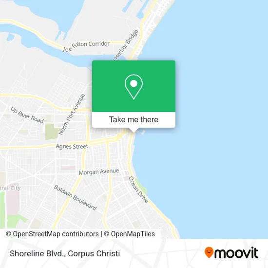 Mapa de Shoreline Blvd.
