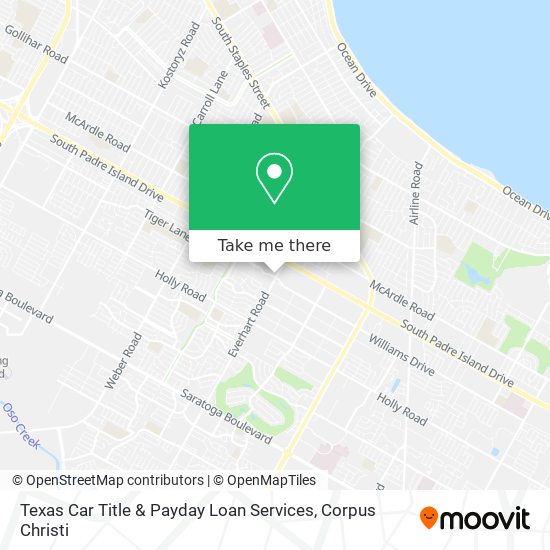 Mapa de Texas Car Title & Payday Loan Services