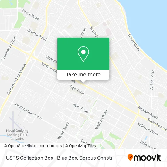 USPS Collection Box - Blue Box map