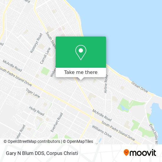 Gary N Blum DDS map