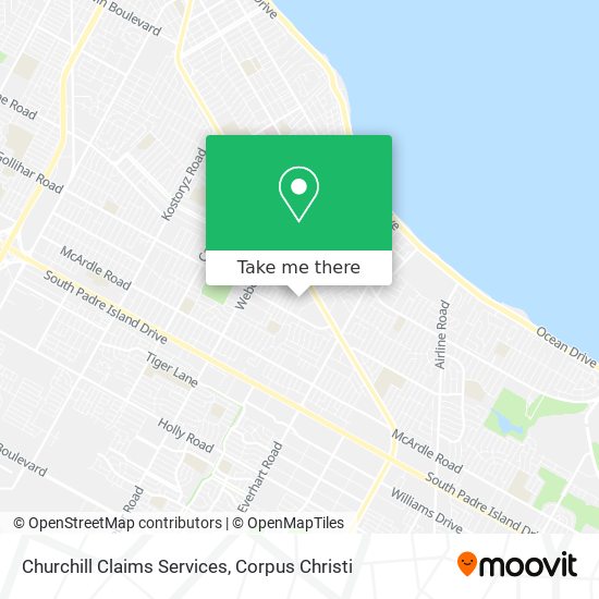 Churchill Claims Services map