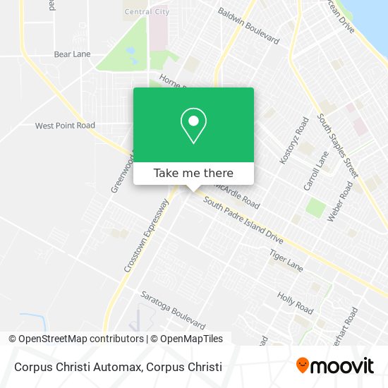 Corpus Christi Automax map