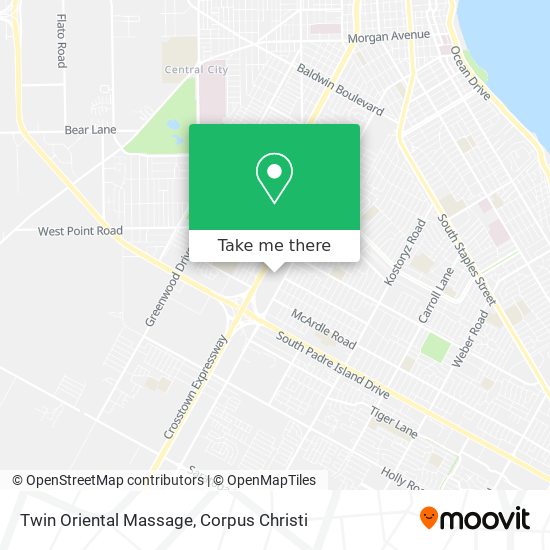 Twin Oriental Massage map