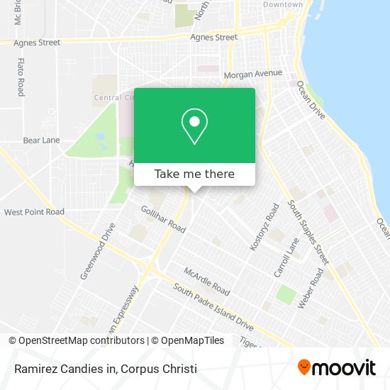 Ramirez Candies in map