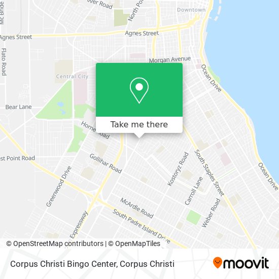 Corpus Christi Bingo Center map