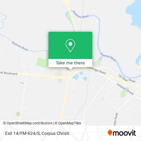 Exit 14/FM-624/S map