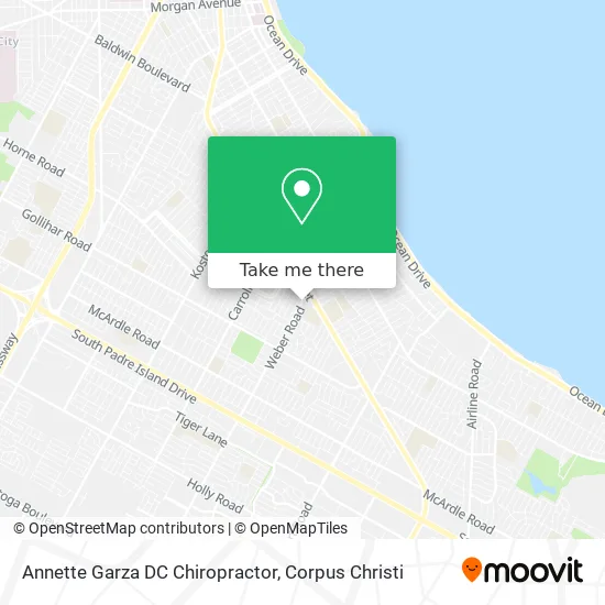 Annette Garza DC Chiropractor map