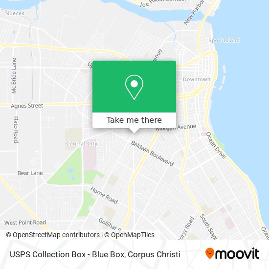 USPS Collection Box - Blue Box map