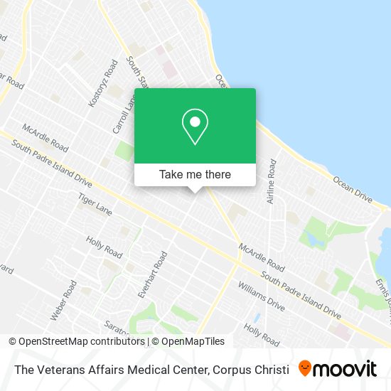 The Veterans Affairs Medical Center map