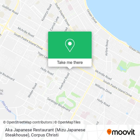 Mapa de Aka Japanese Restaurant (Mizu Japanese Steakhouse)