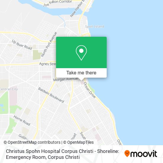 Mapa de Christus Spohn Hospital Corpus Christi - Shoreline: Emergency Room