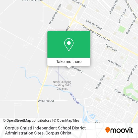 Corpus Christi Independent School District Administration Sites map