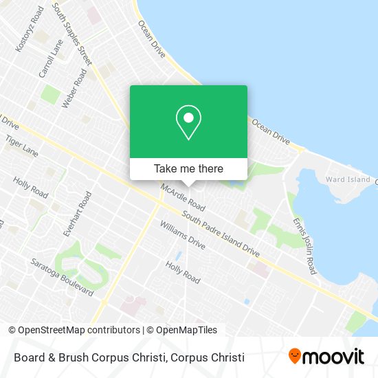 Board & Brush Corpus Christi map