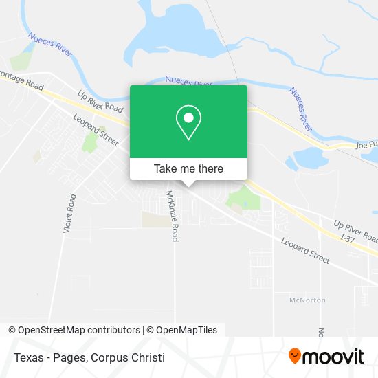 Texas - Pages map