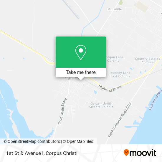 1st St & Avenue I map