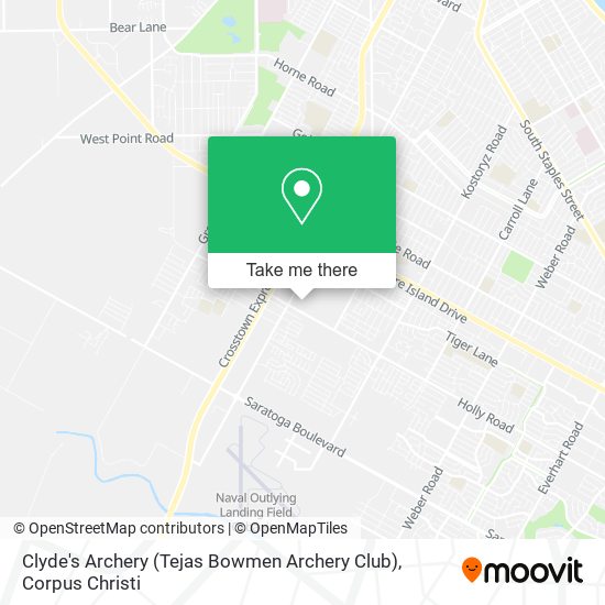 Mapa de Clyde's Archery (Tejas Bowmen Archery Club)