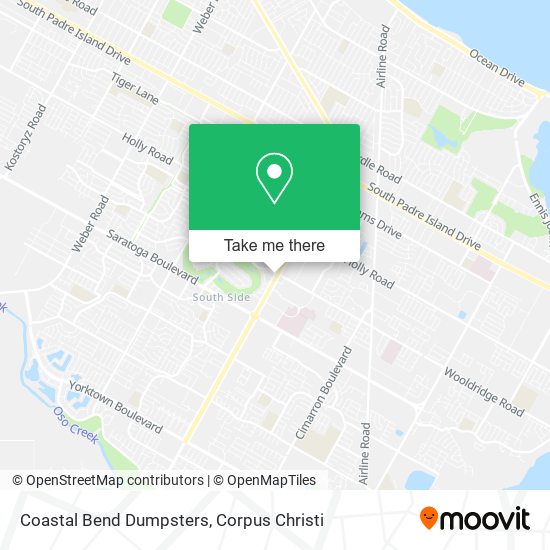 Coastal Bend Dumpsters map