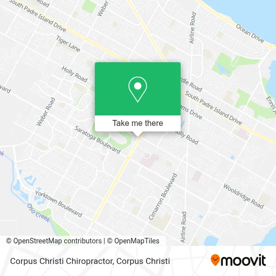 Corpus Christi Chiropractor map