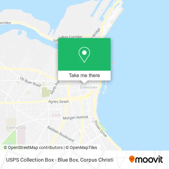 Mapa de USPS Collection Box - Blue Box