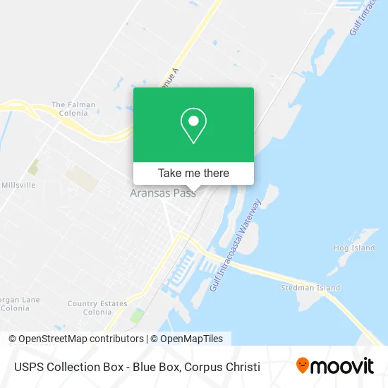 USPS Collection Box - Blue Box map