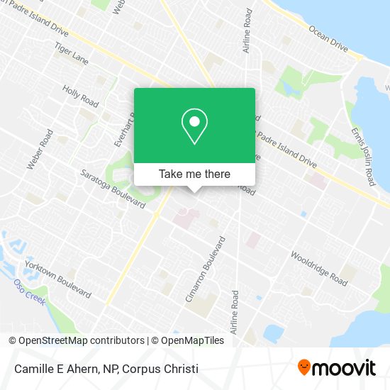 Camille E Ahern, NP map