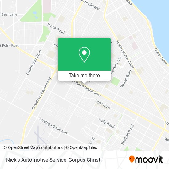 Nick's Automotive Service map