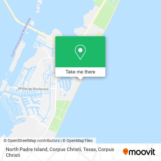 Mapa de North Padre Island, Corpus Christi, Texas