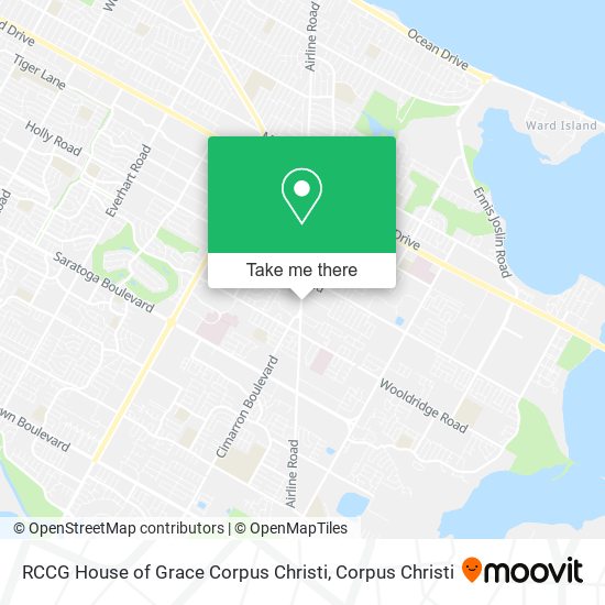 RCCG House of Grace Corpus Christi map