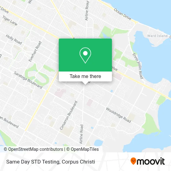 Same Day STD Testing map