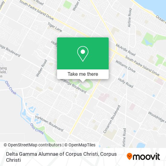 Mapa de Delta Gamma Alumnae of Corpus Christi