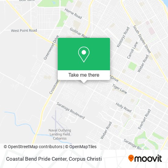 Mapa de Coastal Bend Pride Center