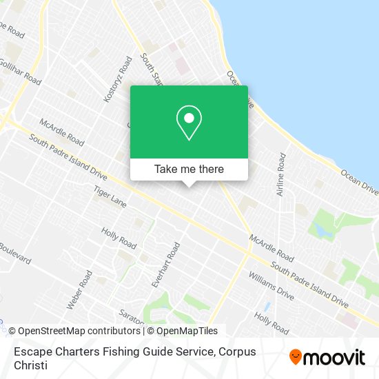 Escape Charters Fishing Guide Service map