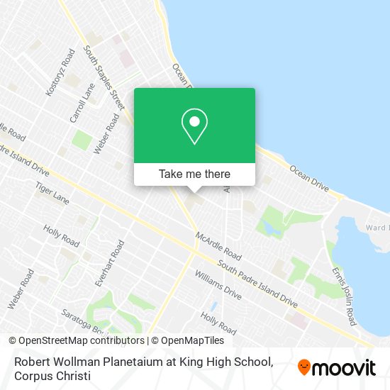 Robert Wollman Planetaium at King High School map