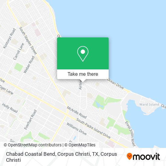 Mapa de Chabad Coastal Bend, Corpus Christi, TX