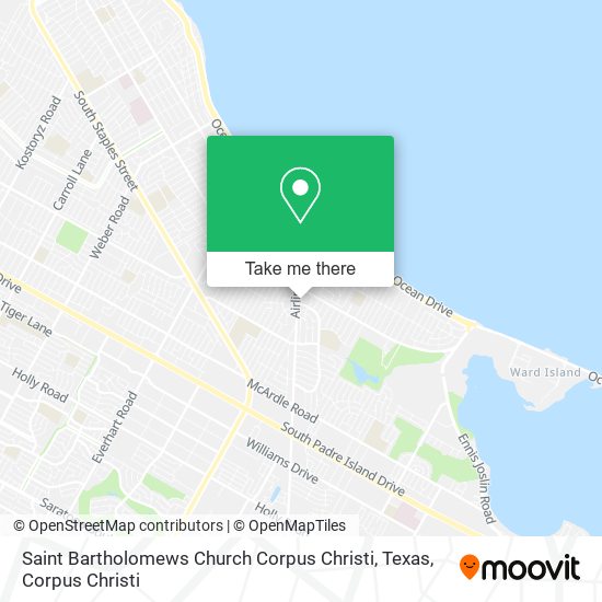 Saint Bartholomews Church Corpus Christi, Texas map