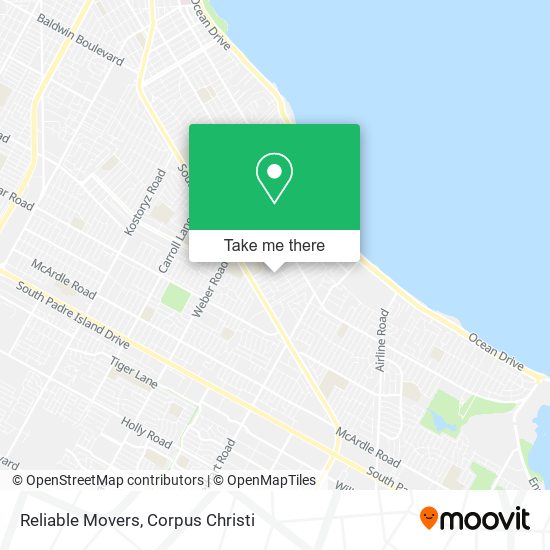 Reliable Movers map