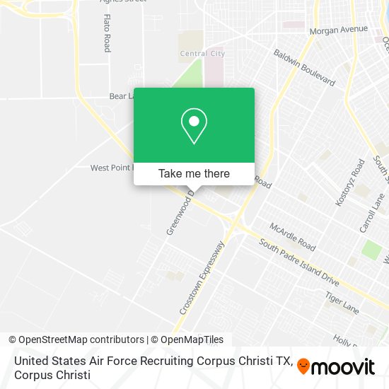 Mapa de United States Air Force Recruiting Corpus Christi TX