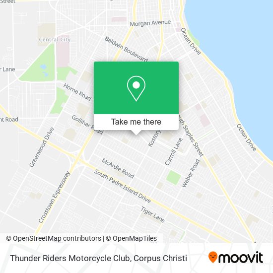 Thunder Riders Motorcycle Club map