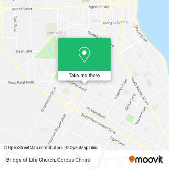 Bridge of Life Church map