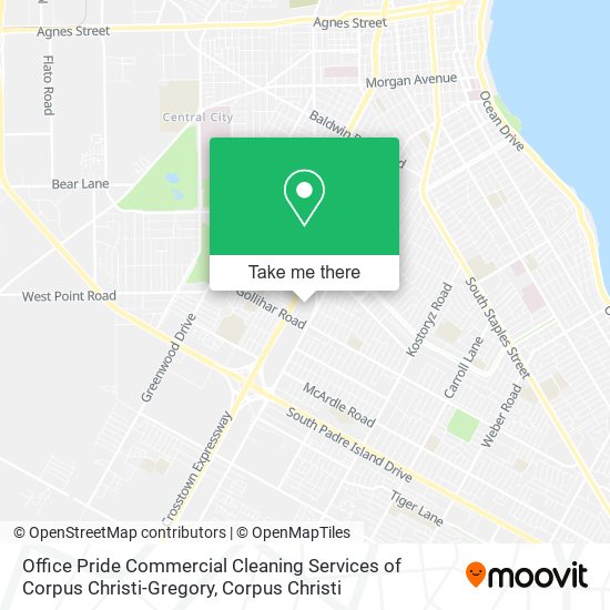 Office Pride Commercial Cleaning Services of Corpus Christi-Gregory map