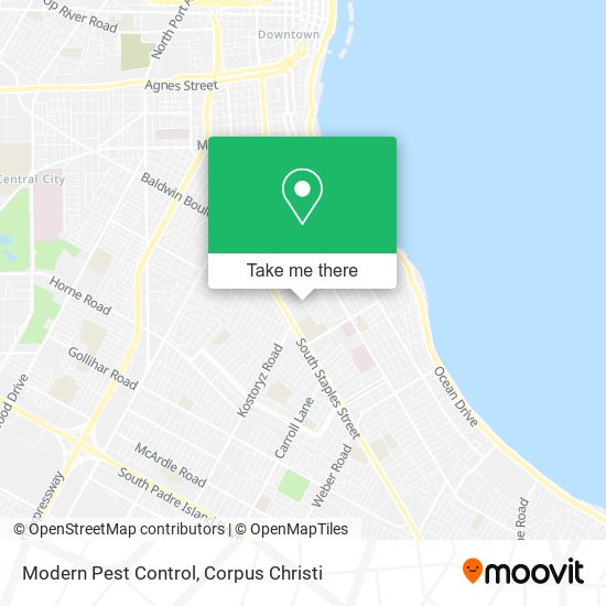 Mapa de Modern Pest Control