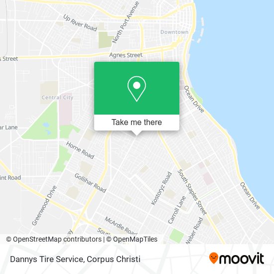 Dannys Tire Service map