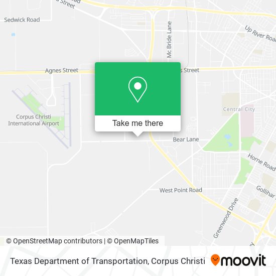Mapa de Texas Department of Transportation