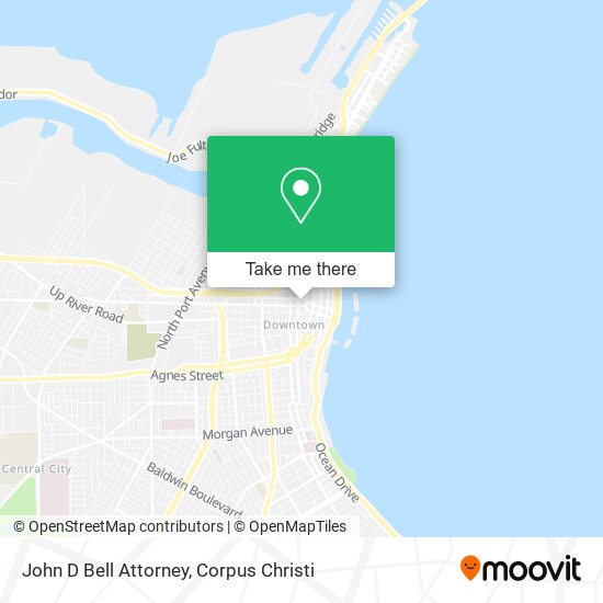 John D Bell Attorney map