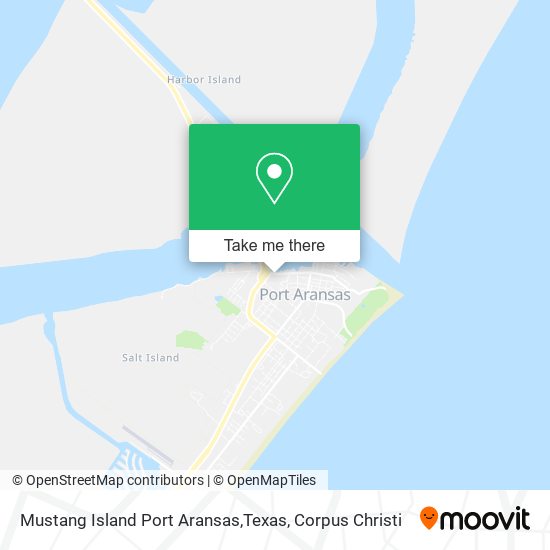 Mustang Island Port Aransas,Texas map